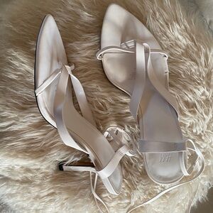 H&M Chic White Strappy Heels